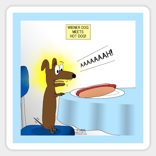 Wiener Dog Meets Hot Dog Magnet by OutToLunch